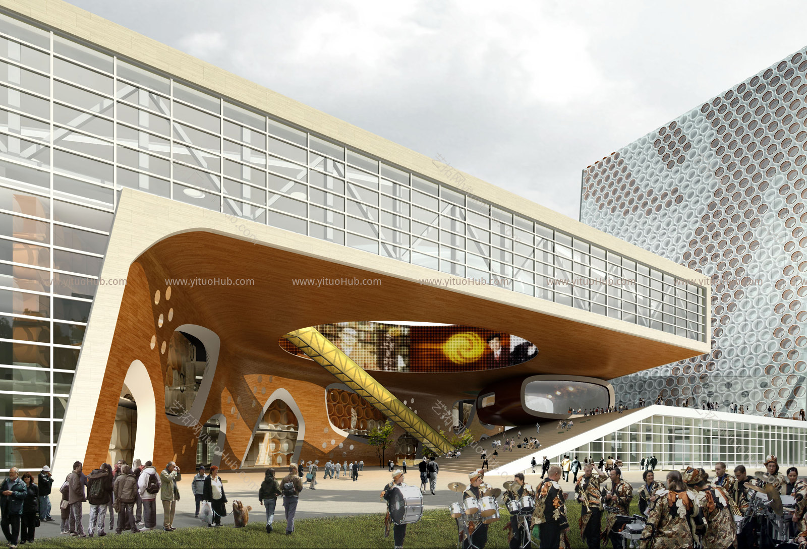 商业综合体建筑效果图