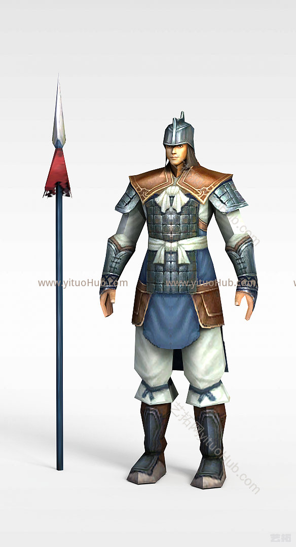 现代诛仙游戏人物士兵模型