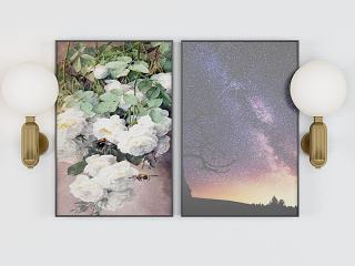现代鲜花装饰画模型