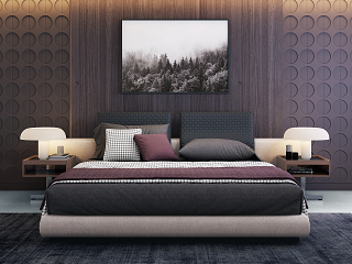 现代 米洛提 minotti 双人床 