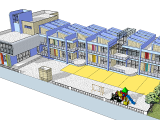 现代中小学学校教学楼建筑