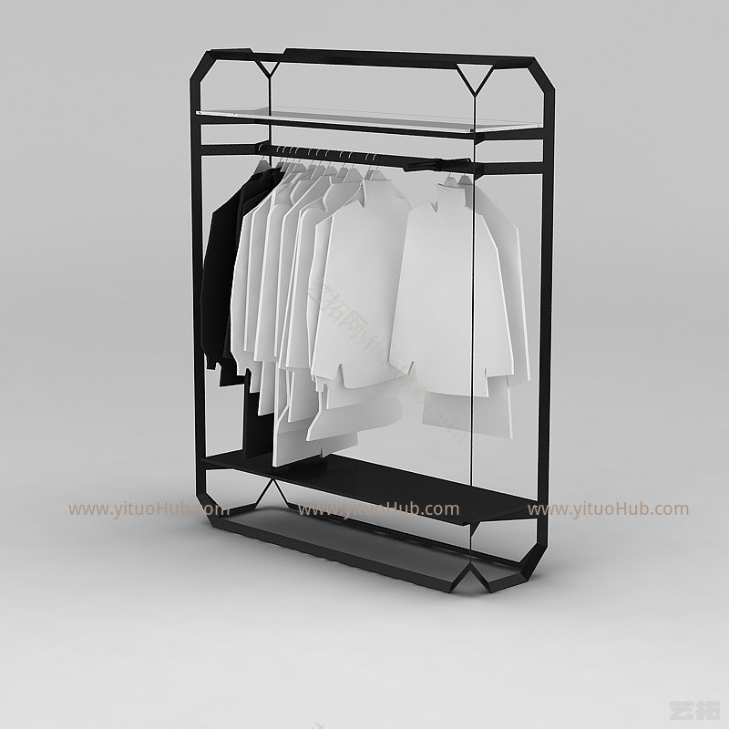 现代衣服架模型