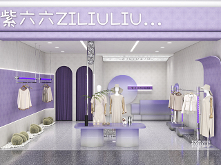 现代服装店女装店服装店，挂衣架，衣挂衣架，专卖店