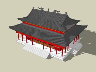 仿古建筑大殿