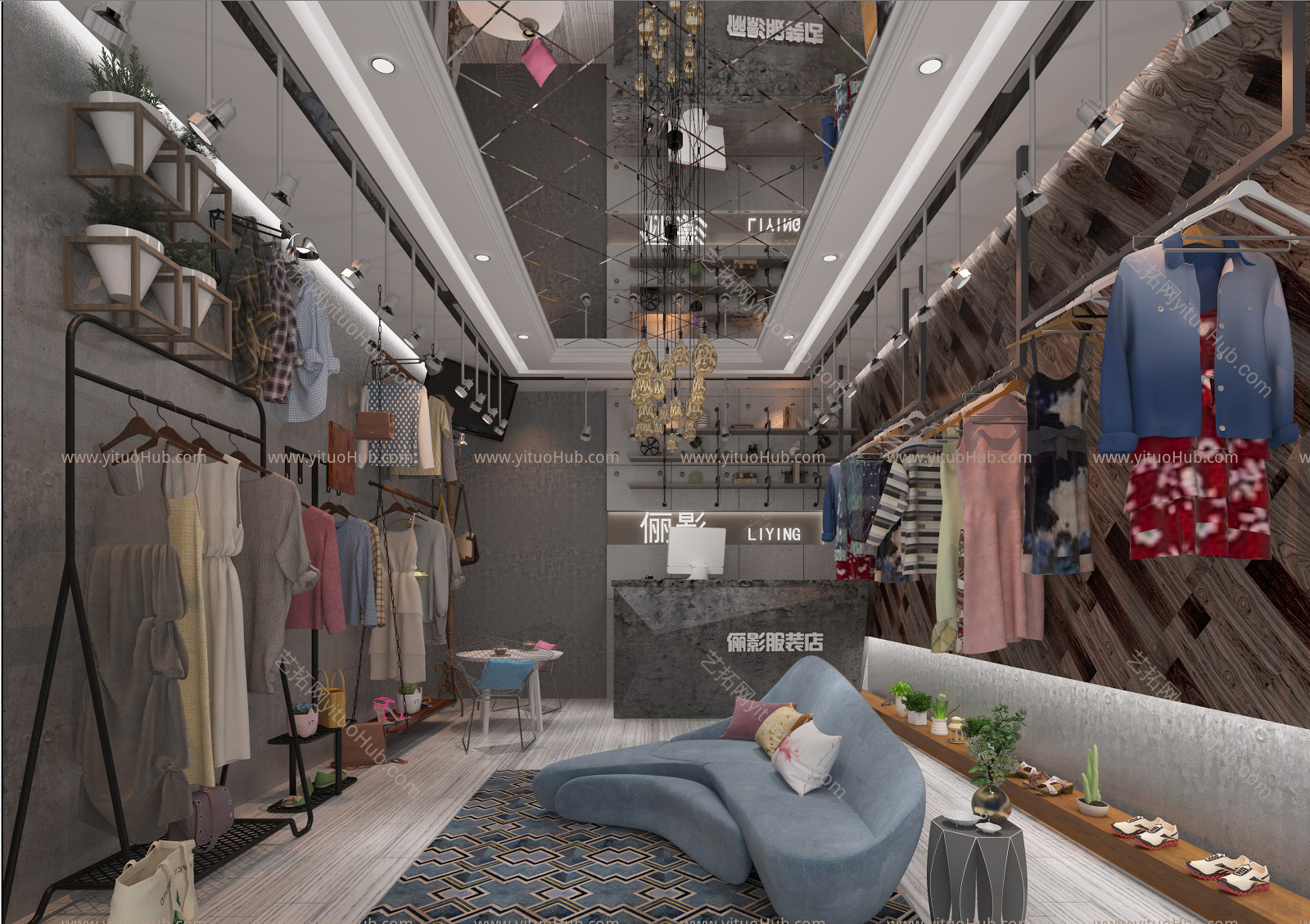 工业风服装店