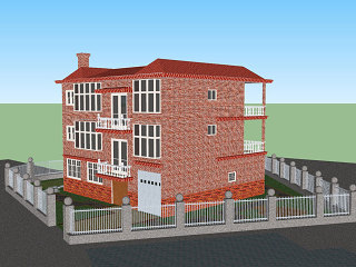 欧式风格民宿住宅SU模型