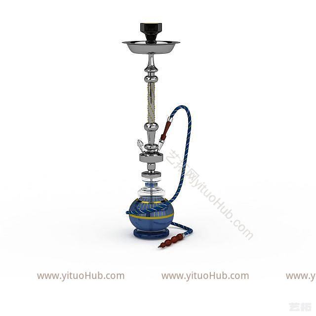 现代酒吧水烟模型