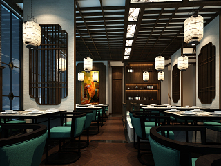 中式餐厅餐桌餐椅