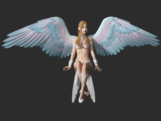 现代风格天使美女人物模型