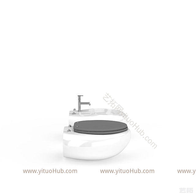 现代坐便器模型