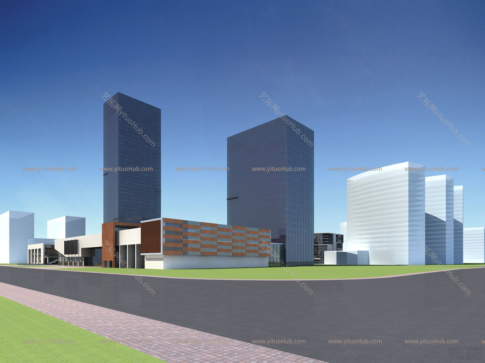 规划鸟瞰 建筑 公建