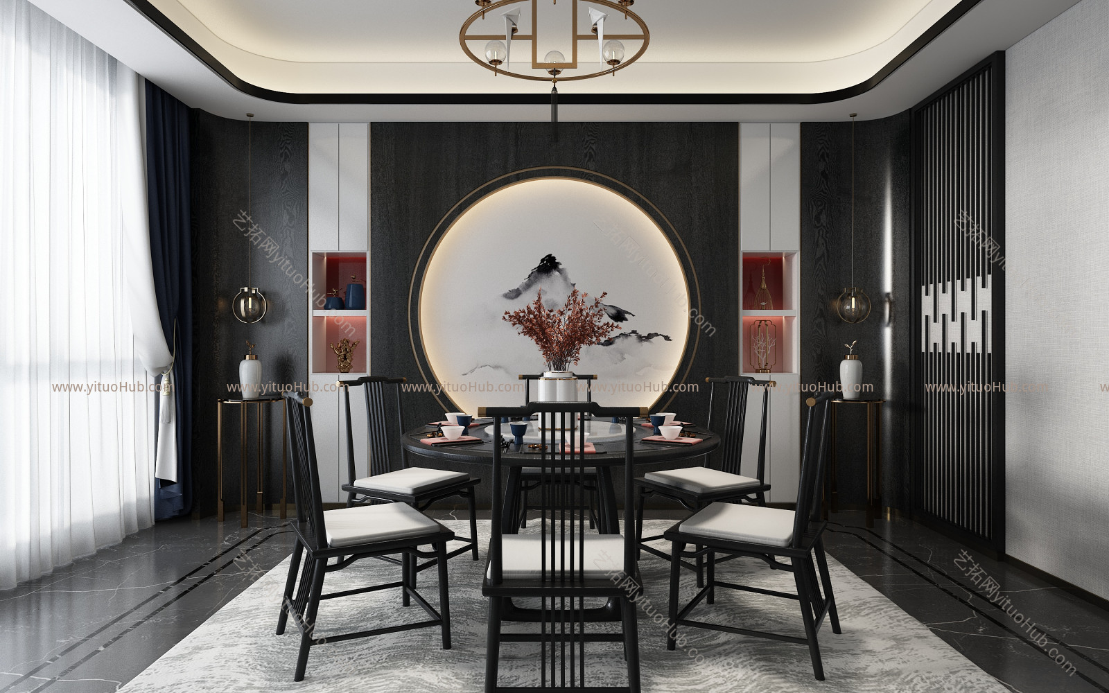 新中式家居餐厅