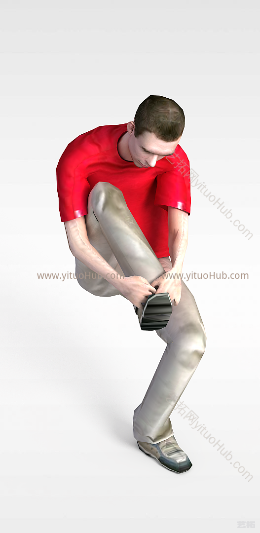 现代运动男人模型