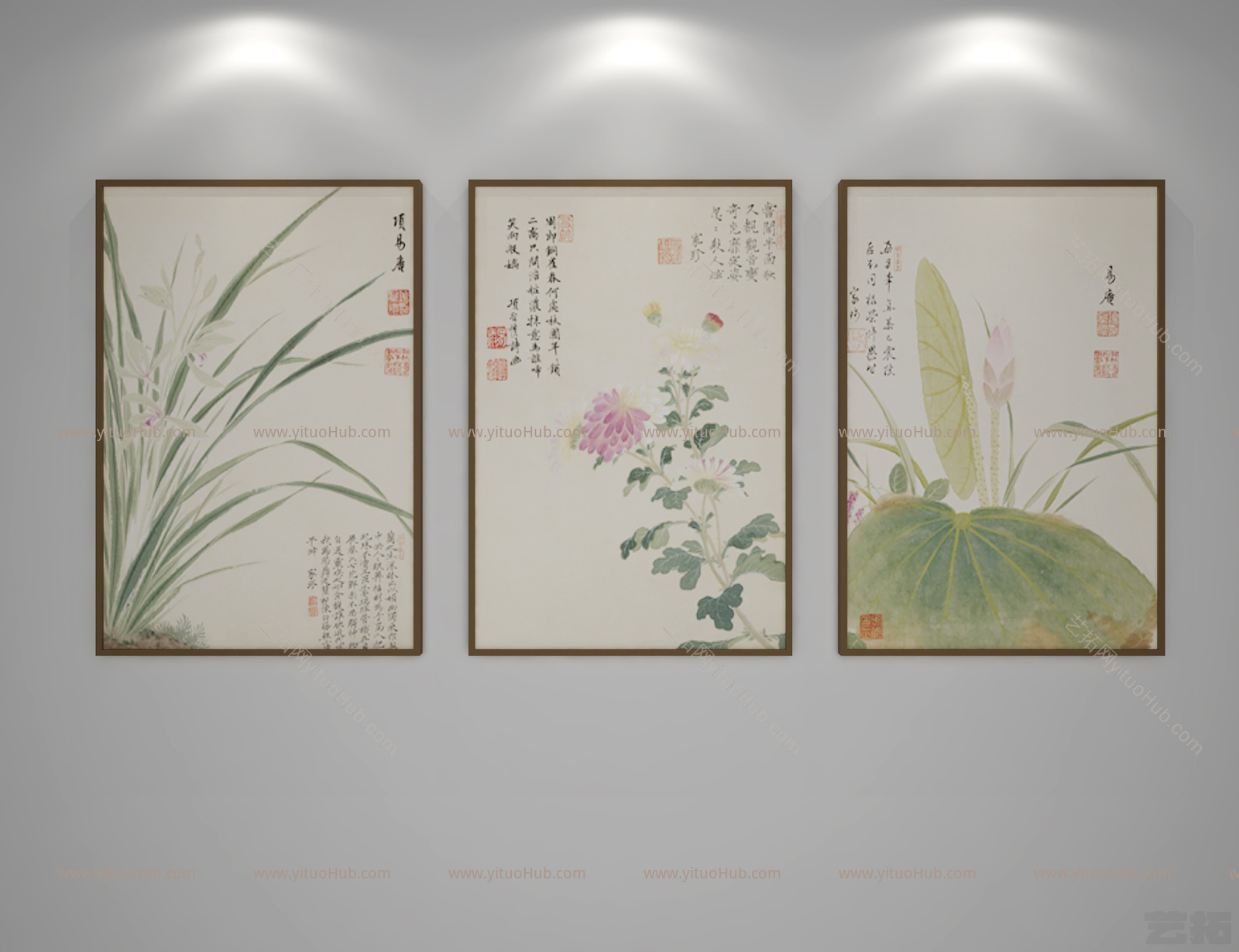 北欧现代植物小清新挂画 装饰画