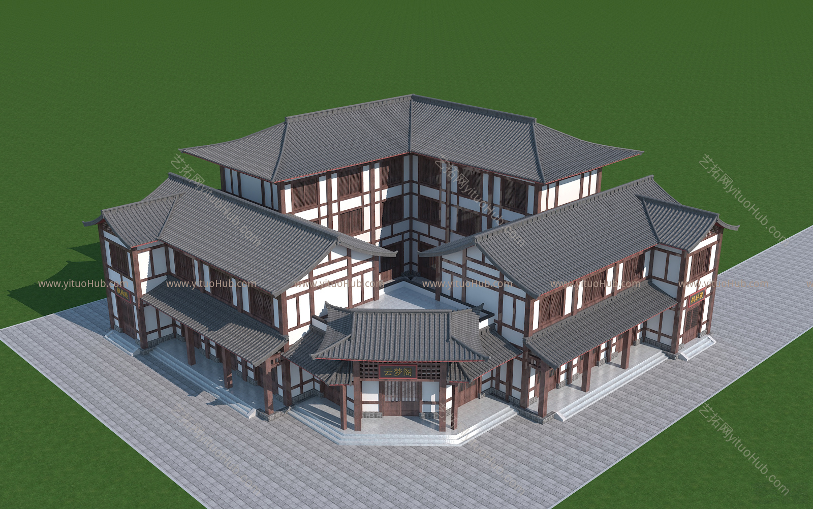 中式古建筑 园林古建  