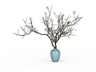 现代室内观赏植物模型