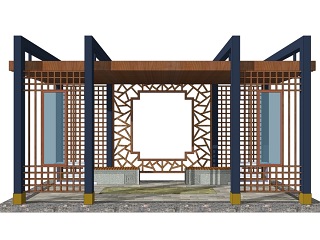 新中式廊架