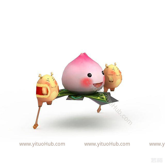 现代桃子小精灵模型