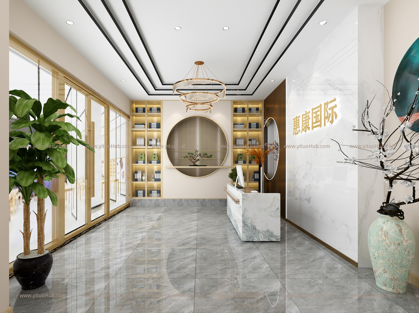 现代科技展厅 自助机 过道