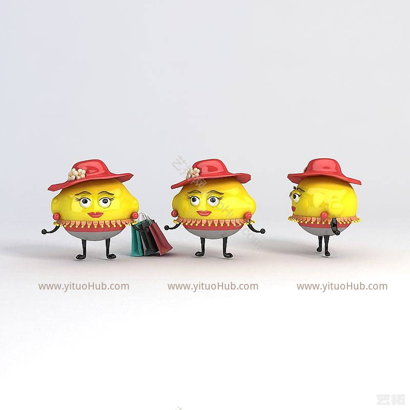 现代卡通人物模型