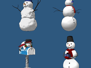 现代圣诞节雪人