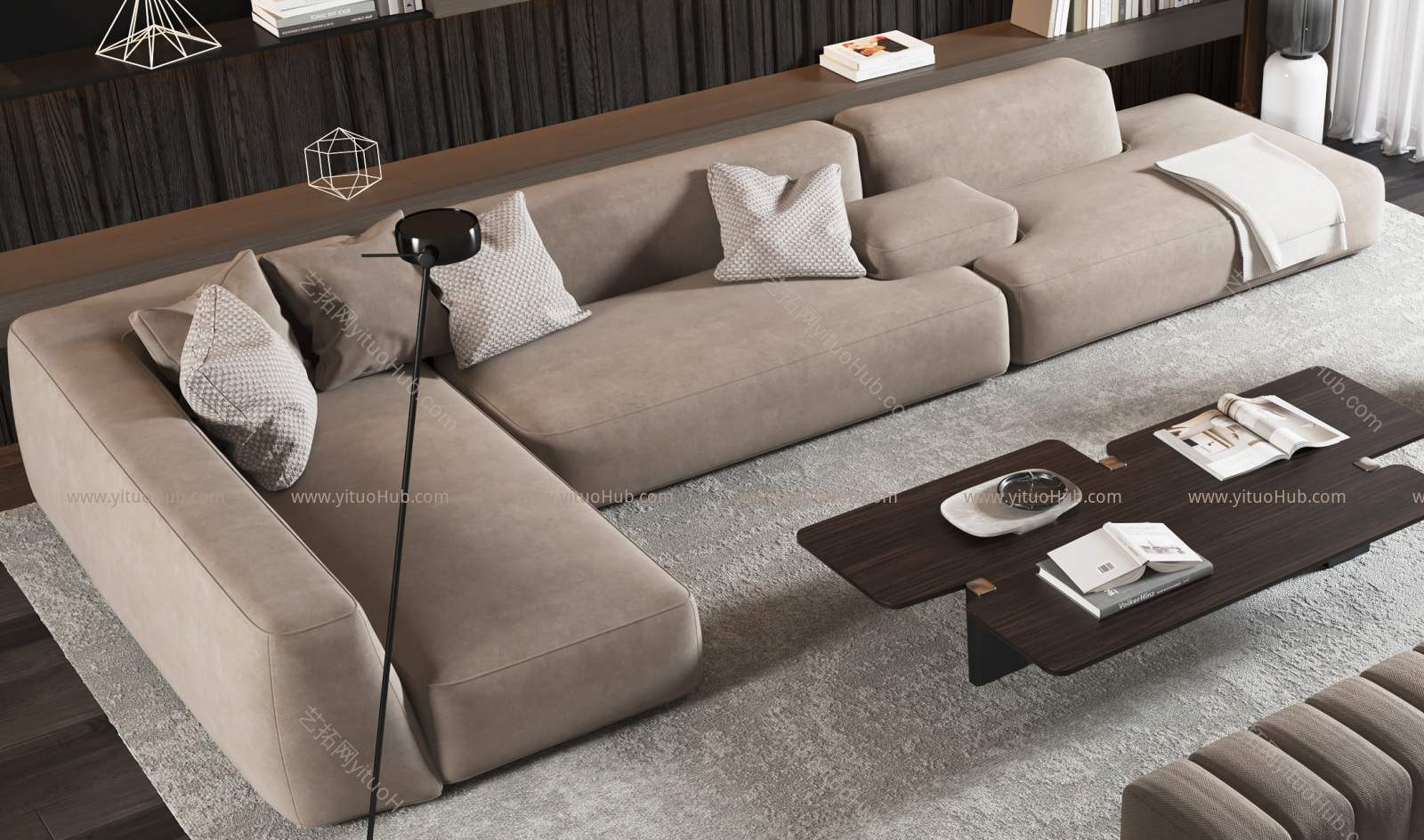 Minotti 现代沙发茶几组合