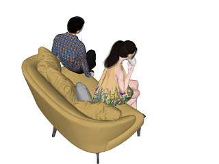 现代多人SU模型