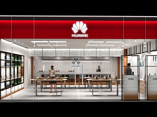 现代华为手机店效果