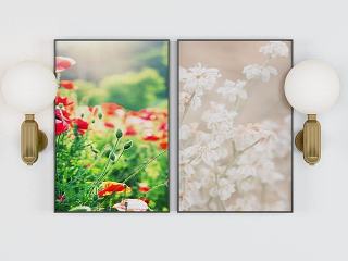 现代鲜花装饰画模型