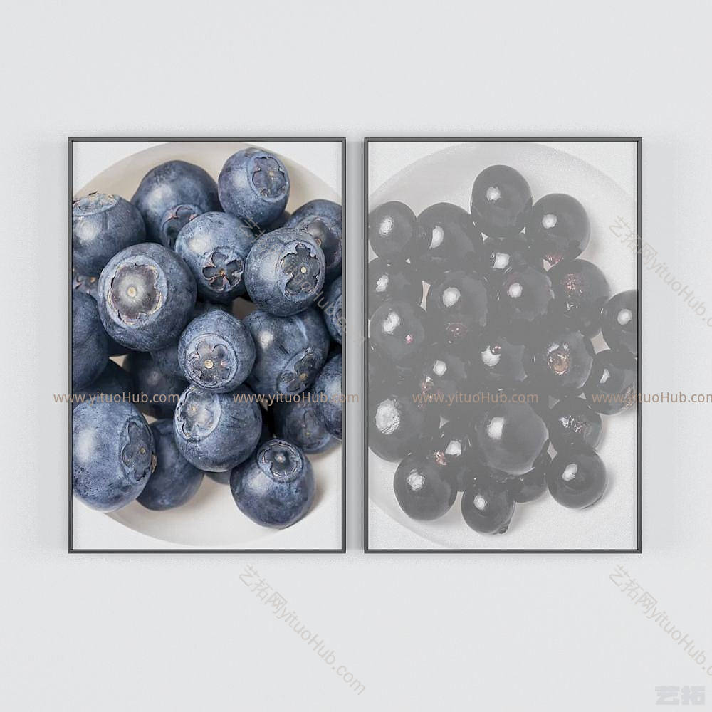 现代水果装饰挂画模型