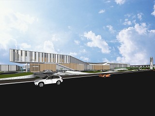 现代售楼处建筑 展览艺术馆建筑 商业建筑