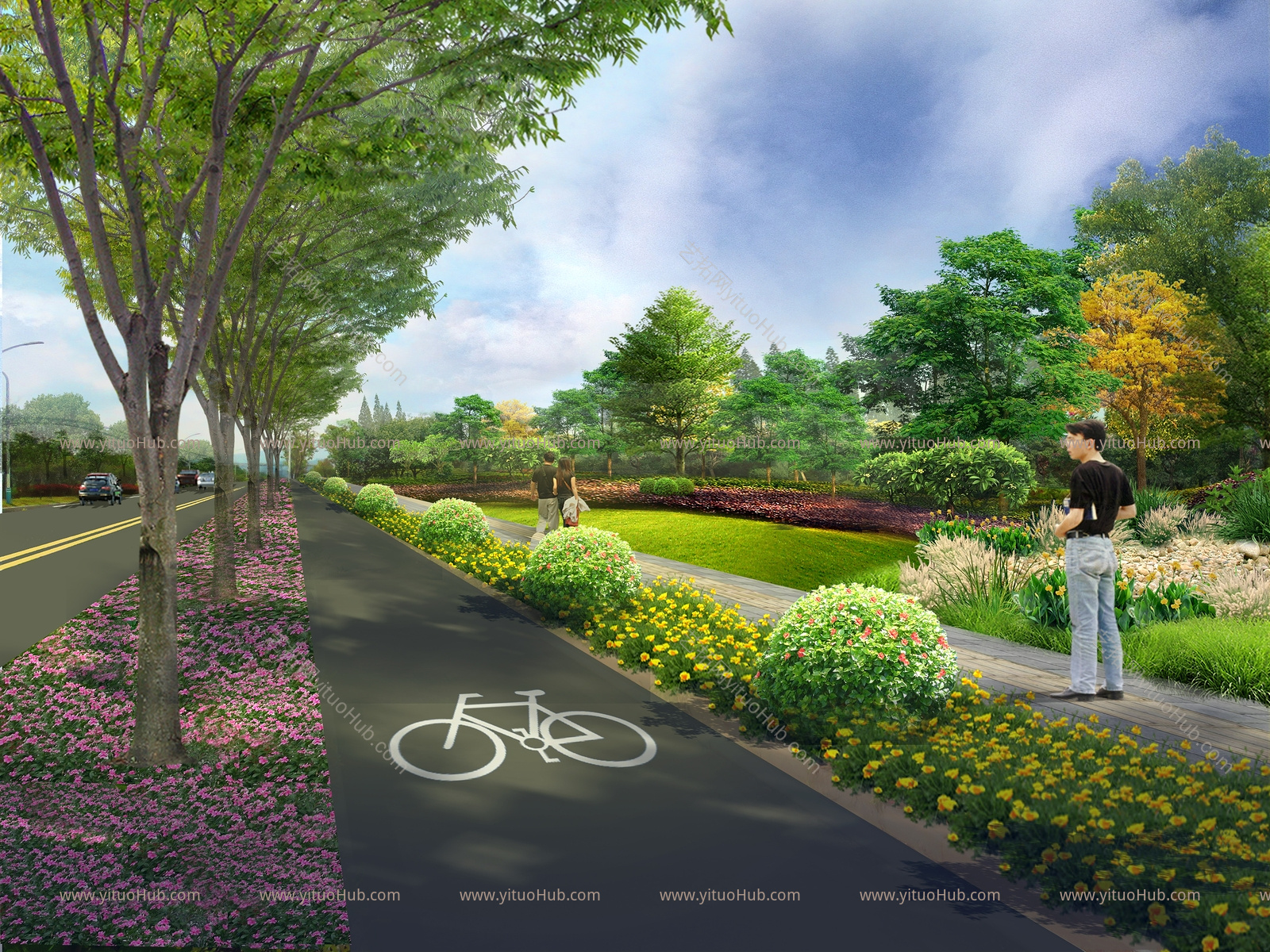 现代城市道路景观