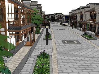中式古建筑商业街