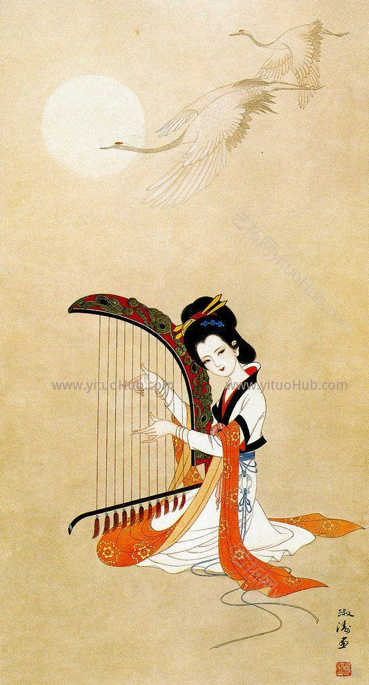 中式古典人物美女仕女图人物字画 (59)