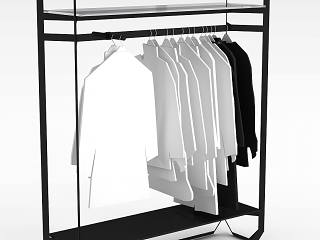 现代衣服架模型