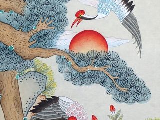 韩国朝鲜族韩式古典人物山水字画 (34)