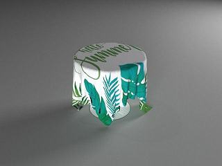 现代清新小吧桌模型