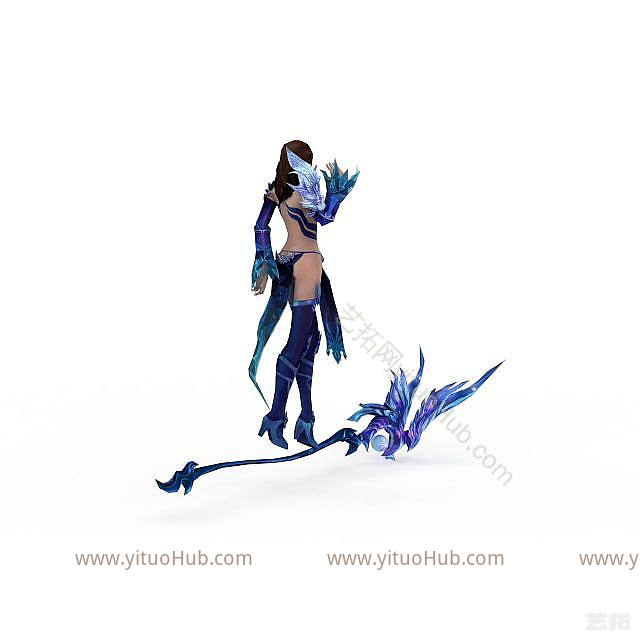 现代游戏角色美女模型