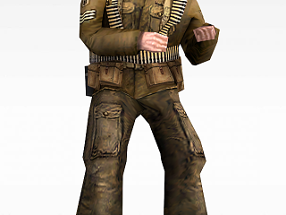 现代军人士兵战士模型