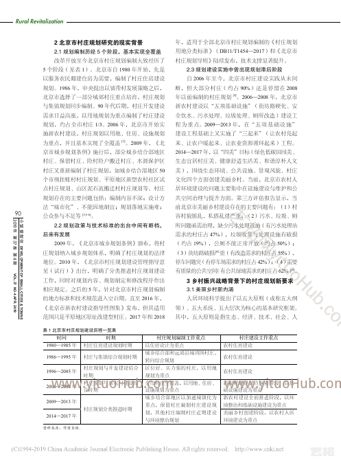 人居环境学视角探索乡村振兴背景下的村庄规划方法