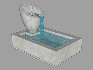 现代水景跌水