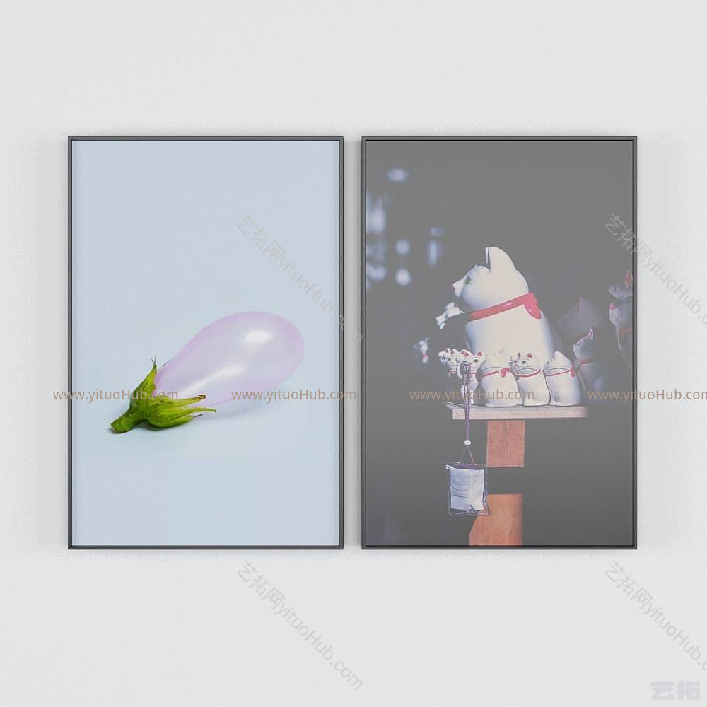 现代艺术装饰画模型