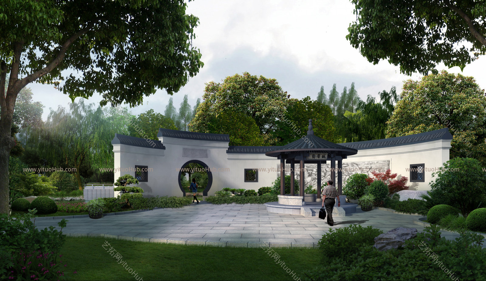 古建古街古镇效果图