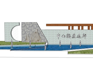 新中式景墙