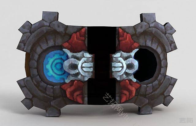 现代龙之谷游戏武器魔法书模型
