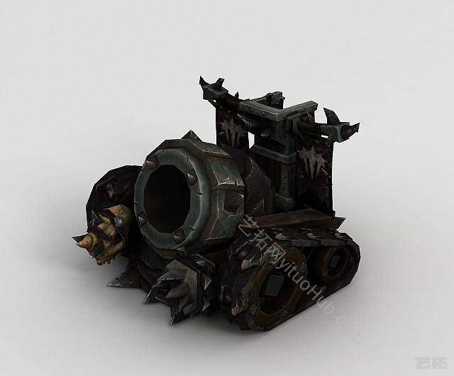 现代魔兽世界作战大炮模型