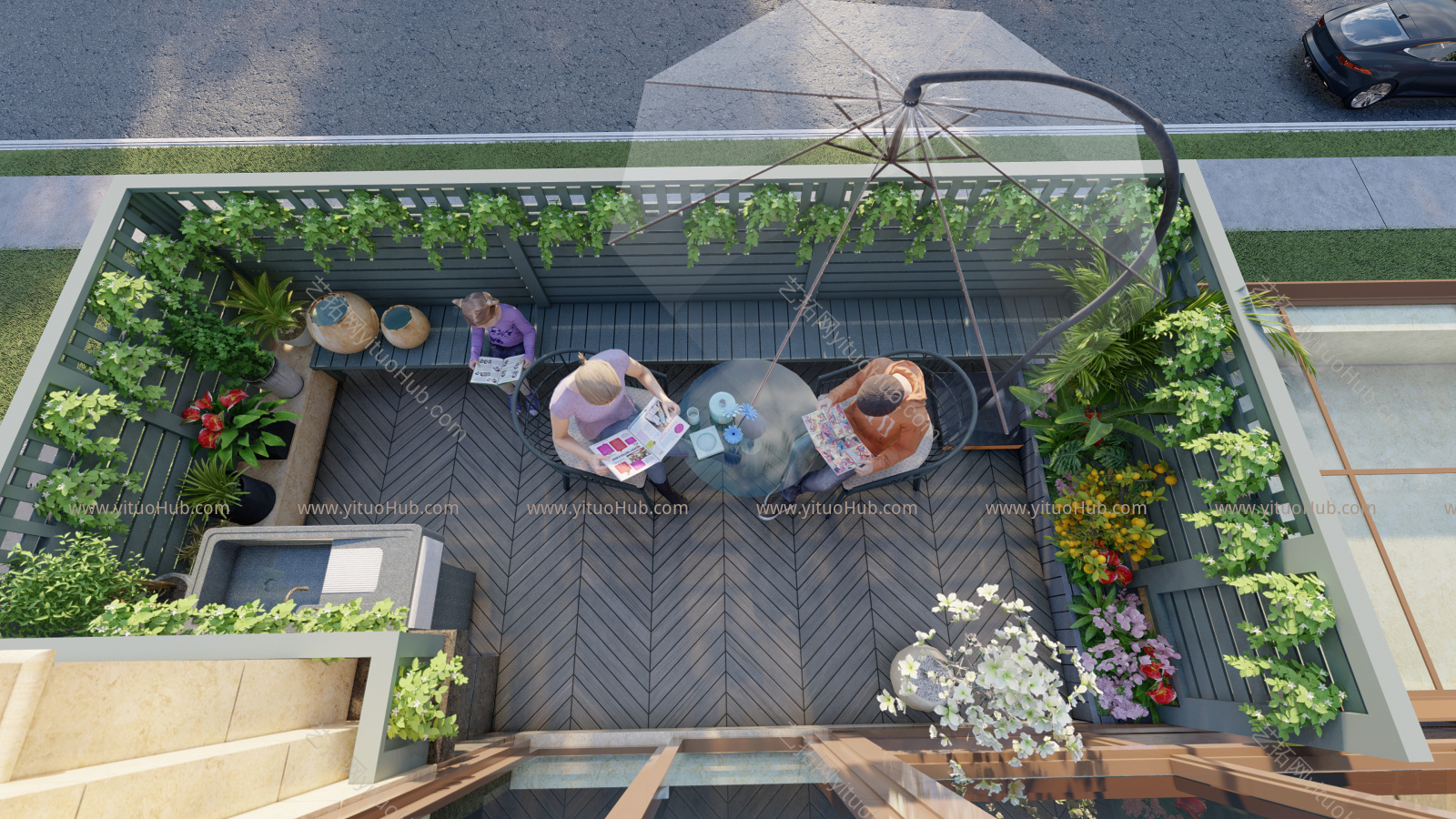 现代屋顶花园