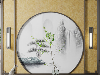 新中式屏风隔断