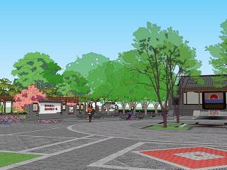 新农村文化休闲广场景观