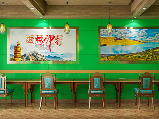 现代藏式奶茶店